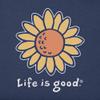 Life is Good Women's Crusher Tee Shirt, Short Sleeve Cotton Graphic T-Shirts, Vintage Sunflower, Darkest Blue, Medium view 4