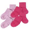Babysoy Newborn Baby Girl Gripper Socks - Toddler Ankle Non-Slip Socks with Grips- Pack of 4s  (0-6 Months, Lavender-berry) view 1