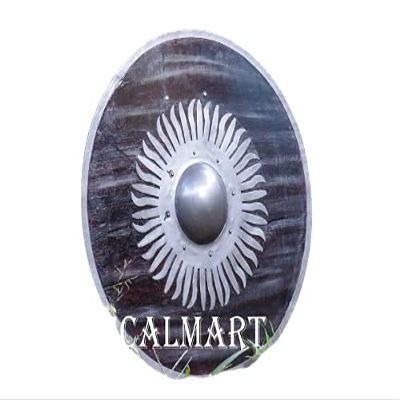 Nautical-Mart Medieval Viking Shield Old Wooden - SCA/LARP/Norse/Norway/Antique/Armor/Handmade
