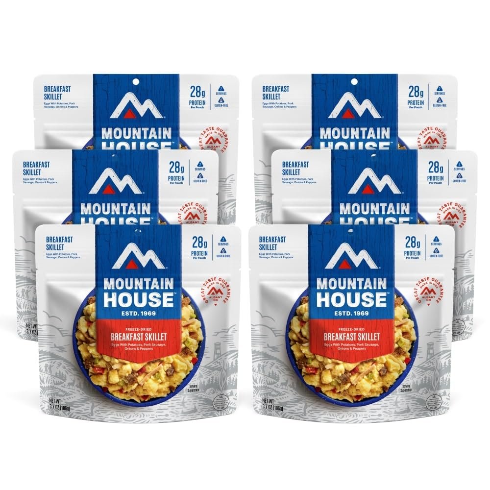 Mountain House Breakfast Skillet | Freeze Dried Backpacking & Camping Food | 6-Pack | Gluten-Free