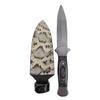 TG,LLC Treasure Gurus Full Tang Hunting Tactical Boot Knife Survival Dagger Rattlesnake Skin Leather Sheath view 1