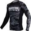 Hardcore Training Night Camo 2.0 Men's Rash Guard Compression Long Sleeve MMA No-Gi Tight BJJ Grappling Base Layer Combat view 3
