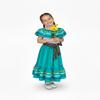 unik Girl's Fancy Traditional Mexican Cinco De Mayo Birthday Fiesta Dress with Belt Size 4-14 Mint view 4