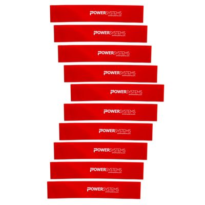 Power Systems Versa Loop Resistance Bands, 10-Pack  Color-Coded Exercise Bands for Workout, Strength Training, Physical Therapy  Medium