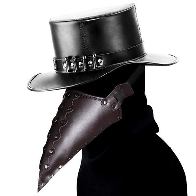 Ulalaza Plague Doctor Mask Latex Long Nose Bird Beak Steampunk masks Halloween Cosplay Party Props Costume