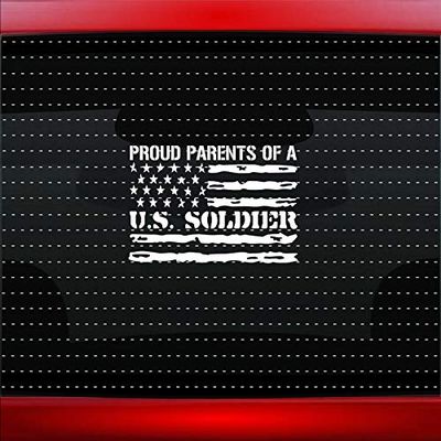Proud Army Parents #3 Soldier USA Mom Dad Car Sticker Truck Window Vinyl Decal Color: Forrest Green