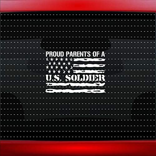 Proud Army Parents #3 Soldier USA Mom Dad Car Sticker Truck Window Vinyl Decal Color: Forrest Green