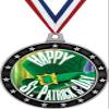 2.5" St. Patrick's Day Universe Star Silver Medal, Happy St. Patrick's Day Trophy Medal Awards, Great Lucky Shamrock Themed Prizes for Kids 50 Pack Prime view 1
