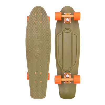 Penny Australia, 27 Inch Burnt Olive Penny Board, The Original Plastic Skateboard
