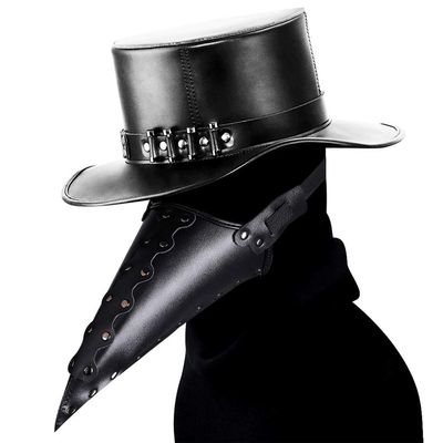 Ulalaza Plague Doctor Mask Latex Long Nose Bird Beak Steampunk masks Halloween Cosplay Party Props Costume