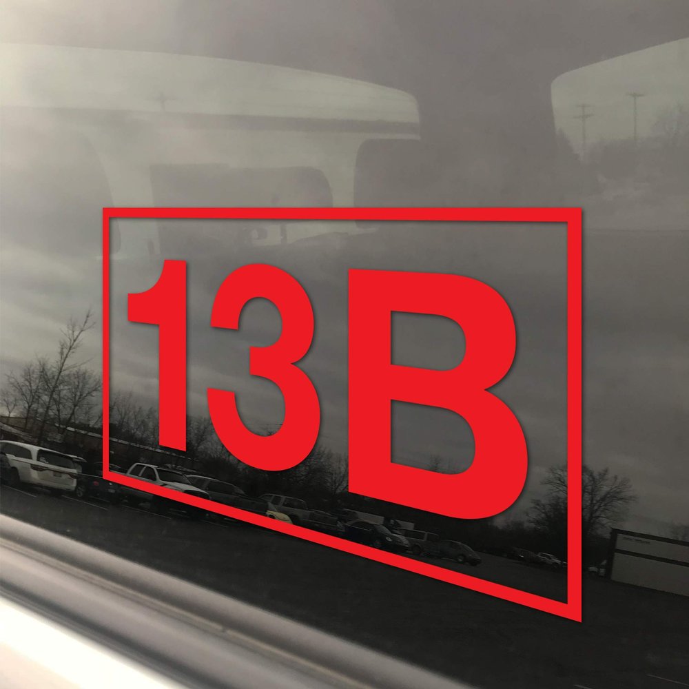 5-Pack Army MOS 13B Cannon Crewmember Window Decal. Lifetime Replacement. 3" x 5" Heavy Duty Die Cut Vinyl Veteran Bumper Sticker. Rain, Fade and Scratch Resistant. (Red)