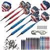 Soft Tip Darts Set - Professional Darts for Electronic Dartboard - Includes Brass Barrels + Plastic & Aluminum Shafts + Rubber O'Rings + Flights + 50PC 2BA Tips + Wrench (19g-USA-STC10421) view 1
