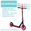 Globber 2 Wheel Kick Scooter for Teens and Adults Ages 41+ | Adjustable T-Bar Scooter with 3 Height Settings | Foldable Kick Scooter for Easy and Convinent Travel & Storage (Black & Red) view 4