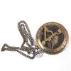 Brass Sundial Chain Compass Push Knob Vintage Functional Maritime Tools Gifts for Father/Mother view 2
