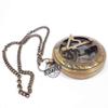 Brass Sundial Chain Compass Push Knob Vintage Functional Maritime Tools Gifts for Father/Mother view 4