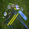 Triumph Sports Multi-Sport Versatile Combo Outdoor Game Net Set Includes Volleyball, Badminton, and Pickleball, Blue (35-7510-2) view 3