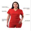 Adar Uniforms, Pro Scrubs for Women - Elevated V-Neck Scrub Top - P4212 - Apple - XL view 3