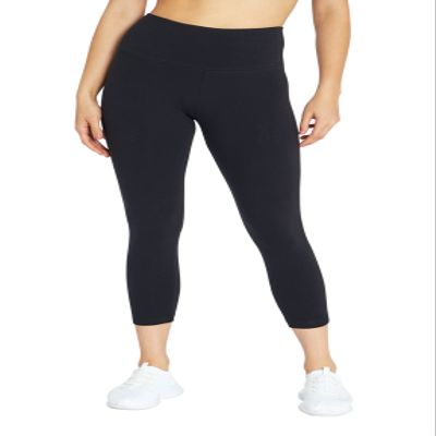 Bally Total Fitness Women's High Rise Mid-Calf Legging, Black, Small