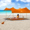 Red Suricata Sand Free Beach Mat  Large Sandproof Beach Blanket, Sandless, Waterproof  Fits and Matches Beach Canopy - Oversized Sand Proof Beach Mats for Outdoor, Picnic, Camping (Medium, Orange) view 2