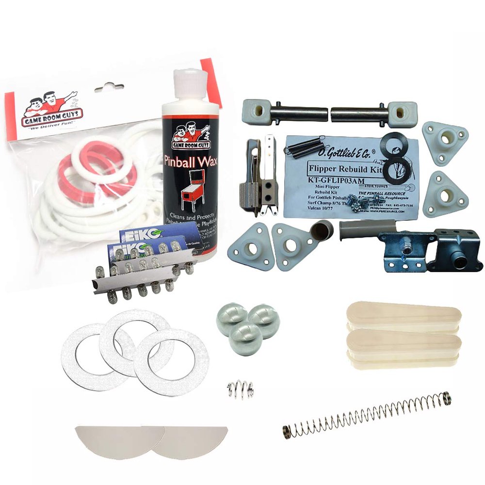 Game Room Guys 1977 Gottlieb Lucky Hand Pinball White Premium Maintenance Kit