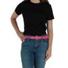CTM Women's Leather 1 1/8 Inch Dress Belt, XL, Dark Pink view 2