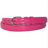 CTM Women's Leather 1 1/8 Inch Dress Belt, XL, Dark Pink view 4