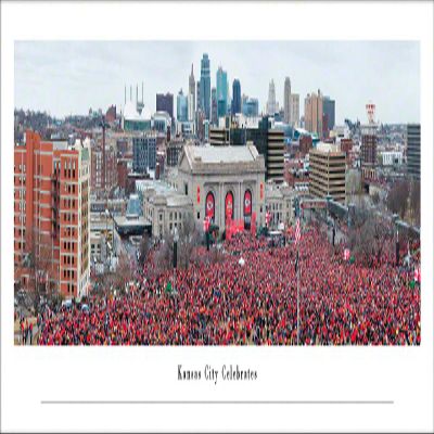 Kansas City Celebrates (2020 Super Bowl Victory) - Unframed 40 x 13.5 Poster by Blakeway Panoramas