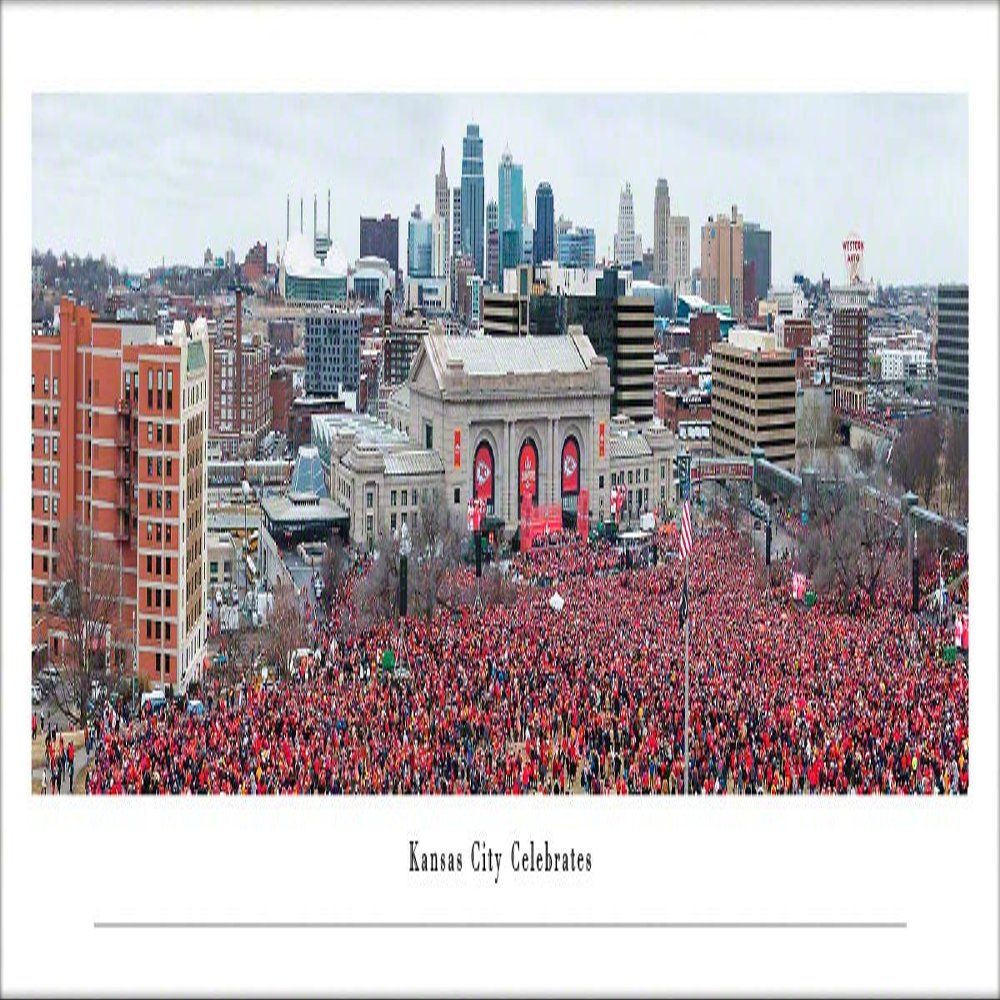 Kansas City Celebrates (2020 Super Bowl Victory) - Unframed 40 x 13.5 Poster by Blakeway Panoramas