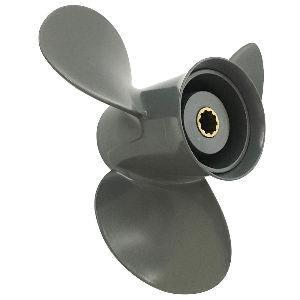ARKDOZA Aluminum Outboard Boat Propeller for Honda Motor Engines 25-30HP,3 Blades,10 Spline Tooth 9 7/8x13