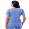 Adar Pro Scrubs for Women - Elevated V-Neck Scrub Top - P4212 - Ceil Blue - S view 2