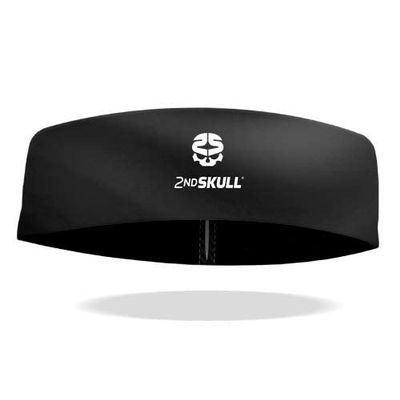 2nd Skull Protective Sports Headband - Impact-Reducing Protective Headgear; Thin, Lightweight Athletic Headwear; Safety Head Protection Designed to Defend Against Odor and Stains (Black)