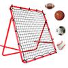 Foldable 3.3 * 3.3FT Soccer Rebounder Net with Thickened Tube and Rope, Football Rebound Net, Kickback Soccer Trainer for Kids and Teenagers - Ball Rebounder Soccer Trainer for Indoor Outdoor view 1
