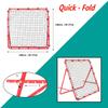 Foldable 3.3 * 3.3FT Soccer Rebounder Net with Thickened Tube and Rope, Football Rebound Net, Kickback Soccer Trainer for Kids and Teenagers - Ball Rebounder Soccer Trainer for Indoor Outdoor view 4