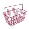 Fenix Cycles Square Detachable Steel Lift-Off Front Bike Basket with Handles (Pink) view 1