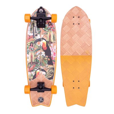 Z-Flex Banana Train Surfskate Fish Longboard, Adults Unisex, Orange (Orange), 31 in