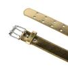 CTM Kids' 1 Inch Wide Leather Two Hole Jean Belt, Xlarge, Gold view 2