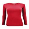 Natural Uniforms Women's Under Scrub Tee Crew Neck Long Sleeve T-Shirt (Red, X-Large) view 1