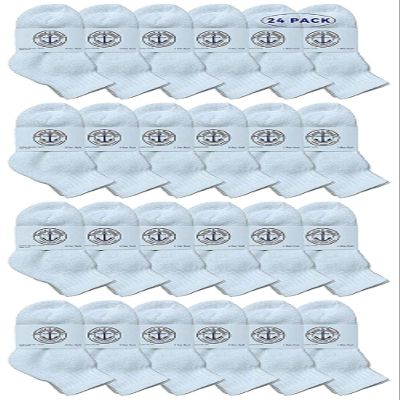 24 Pairs Of Yacht & Smith Wholesale Bulk Kids Mid Ankle Socks, Cotton Sport Athletic Ankle Socks Size 4-6 (White)