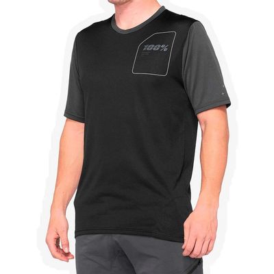 100% Ridecamp Men's MTB Cycling Jersey - Charcoal/Black/Large