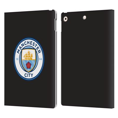 Head Case Designs Officially Licensed Manchester City Man City FC Black Full Colour Badge Leather Wallet Case Compatible with Apple iPad 10.2 2019/2020/2021