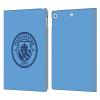 Head Case Designs Officially Licensed Manchester City Man City FC Blue Obsidian Mono Badge Leather Wallet Case Compatible with Apple iPad 10.2 2019/2020/2021 view 1