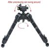 Unknown Outdoor Tactical QD Bipod Black Aluminum Bipod 6-9 Inches for Fast Expansion and Adjustable Stability view 2