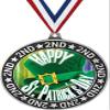 2.75" St. Patrick's Day 2nd Place Perimeter Silver Medals, Happy St. Patrick's Day Trophy Medal Awards, Great Lucky Shamrock Themed Prizes for Kids 50 Pack Prime view 1