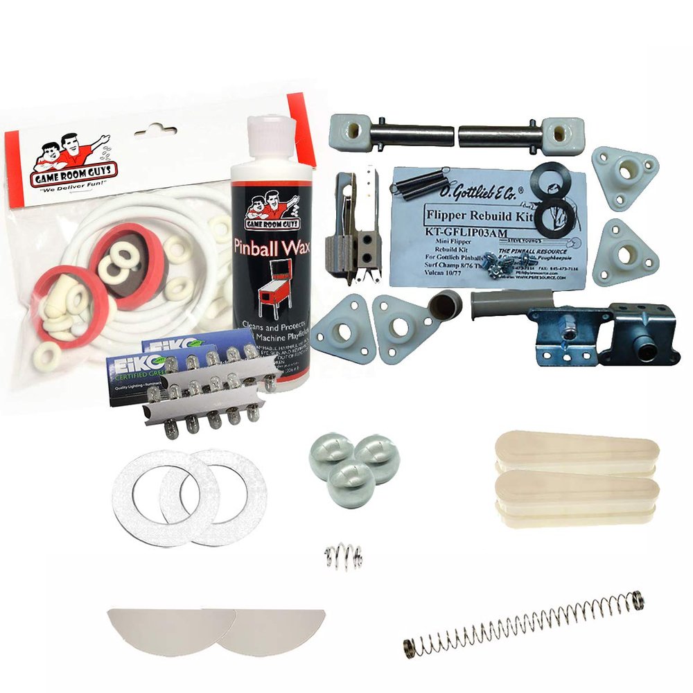Game Room Guys 1976 Gottlieb Surf Champ Pinball White Premium Maintenance Kit