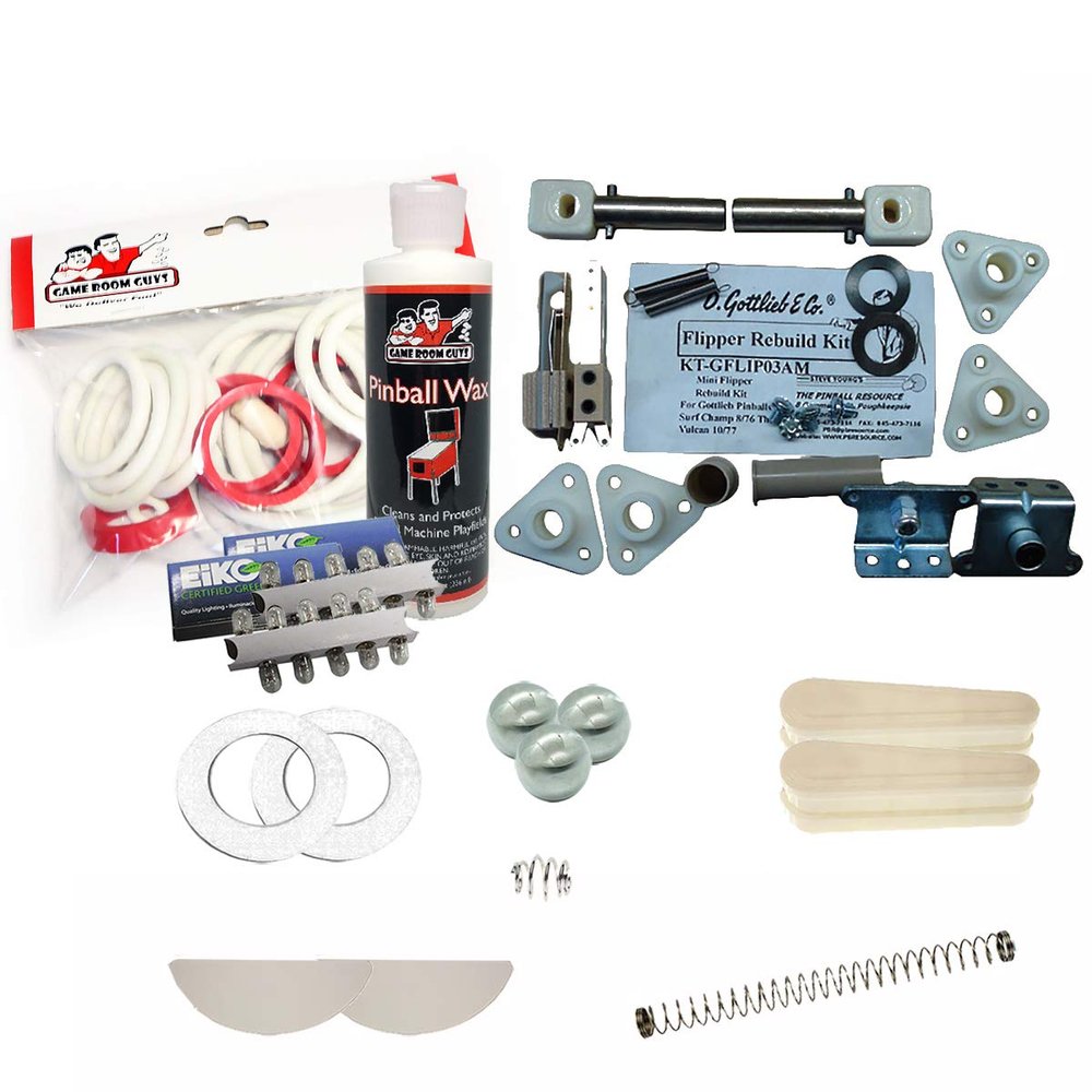 Game Room Guys 1977 Gottlieb Big Hit Pinball White Premium Maintenance Kit