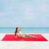 Red Suricata Sand Free Beach Mat  Large Sandproof Beach Blanket, Sandless, Waterproof  Fits and Matches Beach Canopy - Oversized Sand Proof Beach Mats for Outdoor, Picnic, Camping (Medium, Red) view 1