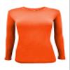 Natural Uniforms Women's Under Scrub Tee Crew Neck Long Sleeve T-Shirt (Orange, Small) view 1