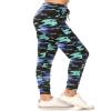 Leggings Depot JGAX-R554-3X Green Galaxy Print Jogger Pants w/Pockets, 3X Plus view 1