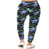 Leggings Depot JGAX-R554-3X Green Galaxy Print Jogger Pants w/Pockets, 3X Plus view 3