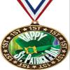 2.75" St. Patrick's Day 1st Place Perimeter Gold Medals, Happy St. Patrick's Day Trophy Medal Awards, Great Lucky Shamrock Themed Prizes for Kids 50 Pack Prime view 1